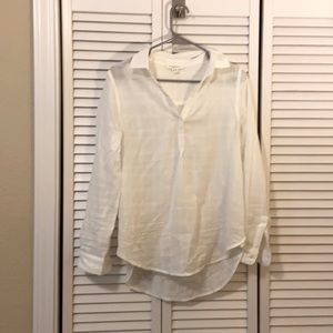 White semi sheer tunic